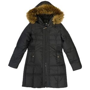 Long Black Goose Down Coat